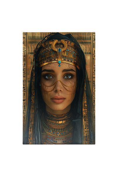 StoryGift Romania Modern Cleopatra Canvas Print Ancient Egyptian Fashion and Specific Jewelry of the Egyptian Princess