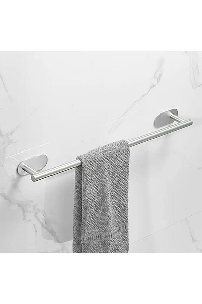 OEM Suport confortabil din oțel pentru prosop, lungime 40 cm, culoare Argintiu