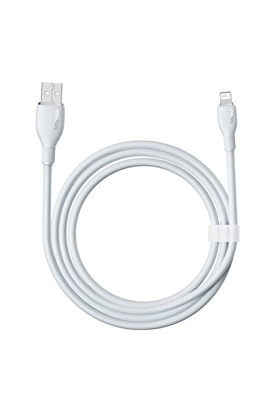Baseus Pudding Hızlı Şarj Özellikli USB to Lightning 2.4 A. Kablo 1.2m Beyaz