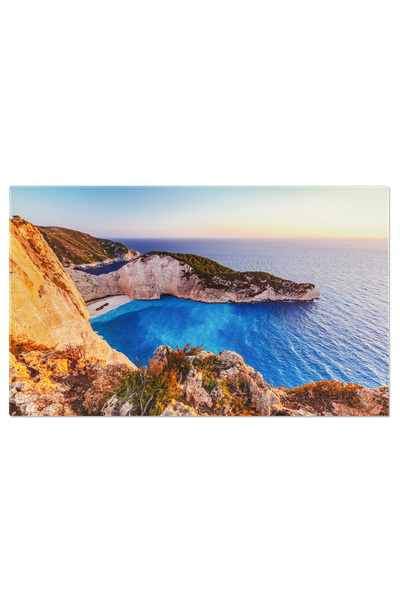 StoryGift Romania Tablou Canvas Navagio, Plaja Celei Mai Cunoscute Epave; Grecia, Zakynthos, Navagio, Plaja, Epav