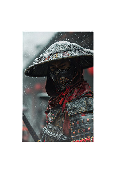 StoryGift Romania Tablou Canvas Samuraiul Luptătorul Asiei cu Mască și Costum...
