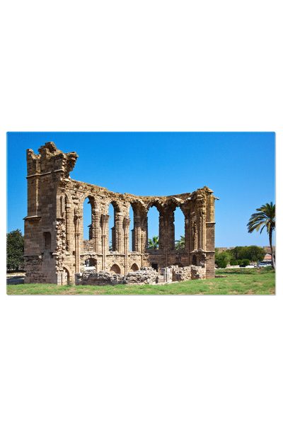 StoryGift Romania Tablou Canvas Famagusta, Cipru Ruine, Gotice, Biserica, Landmark, Calatorie 1898