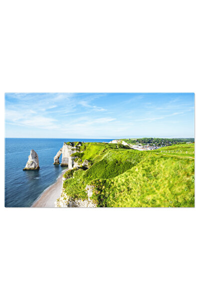 StoryGift Romania Tablou Canvas View asupra Coastei Stancoase din Etretat, Normandia, Franta, Plaja, Stanca, Ocea