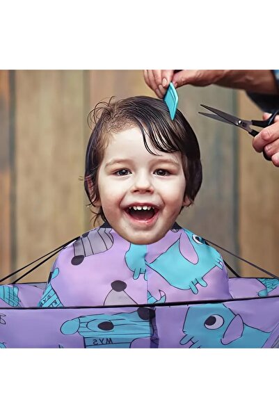 GlassySKY Çocuk Berber Saç Kesme ŞemsiyesiPelerini,Kolay Temizlik,Katlanabili...