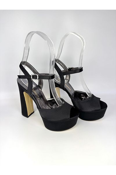 E&L Company 15cm Single Face Black Satin with Anti-Sliding Bottom, Guaranteed Running.