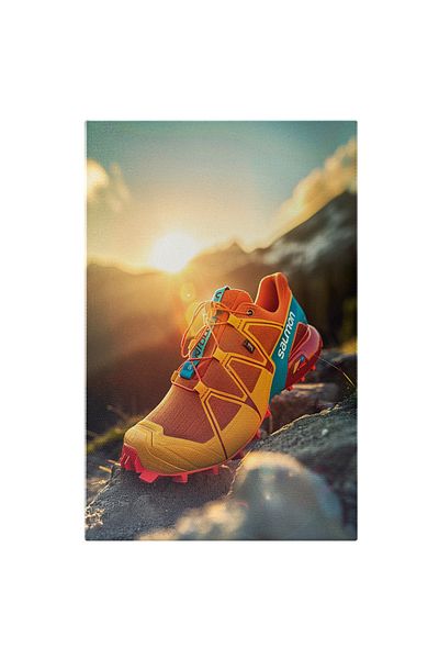 StoryGift Romania Canvas Print Bold Footprint In The World Of Colors The Remarkable Sneakers Make Their Way, Painting