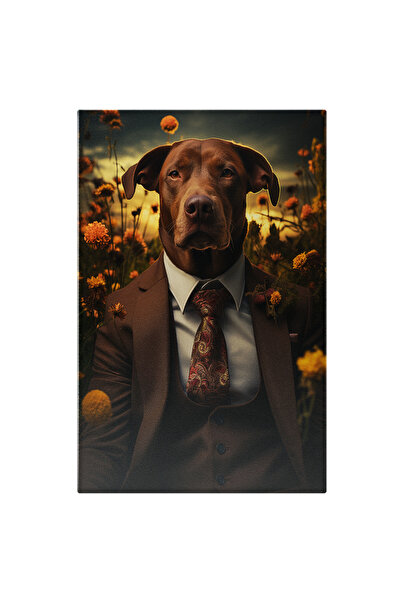 StoryGift Romania Tablou Canvas: Apusul de Soare și Câinele Portretizat în Co...