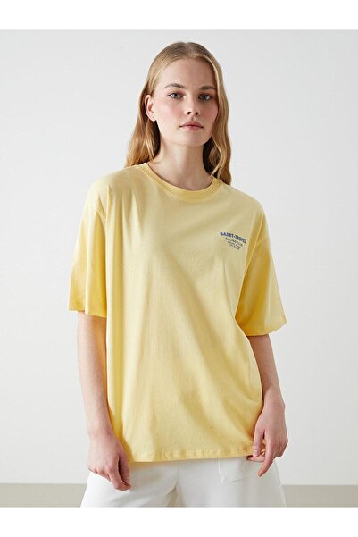 LC Waikiki Γυναικείο μπλουζάκι με στάμπα με λαιμόκοψη LCW Vision (S5)