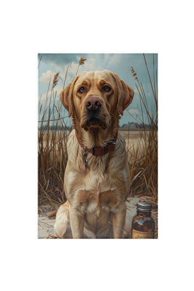 StoryGift Romania Tablou Canvas Labrador auriu ud prin papura unui lac - Loia...