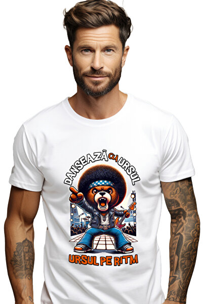 StoryGift Romania Tricou Barbati Ursul Pe Ritm. Danseaza Cu Ursul Distractie ...