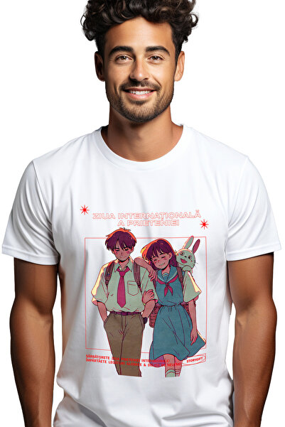 StoryGift Romania Tricou Barbati Ziua Internationala A Prieteniei Iubire Fami...