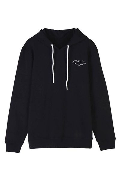 Batman Men's hoodie, 100% cotton, black, size XXL, Batman