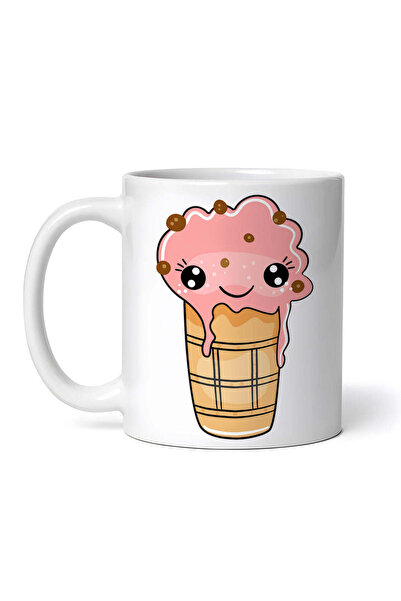 OEM Cană albă personalizată, înghețată de căpșuni și fulgi de ciocolată, INOV...