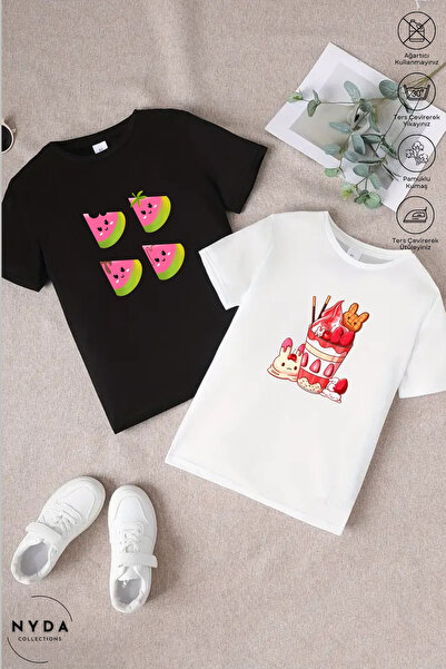 Nyda Collections Dječja majica sa okruglim izrezom sa printom jagode, Bafije ...