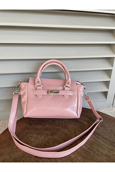 macsoo Geantă de mână și de umăr cu curea încrucișată cu cataramă roz New Season