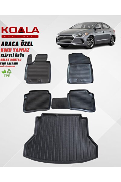 KoalaOtoTekstil Hyundai Elantra 2016-2019 Araca Özel Paspas ve Bagaj Havuzu