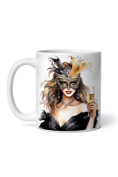 OEM Cană albă personalizată, Invitație de Revelion Lane, INOVATIX®. 330ml