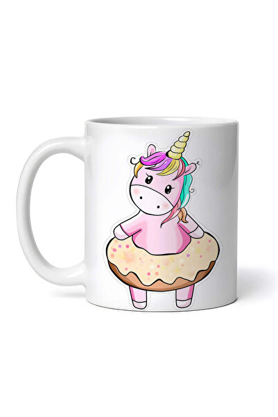 OEM Cană albă personalizată, Unicorn într-o gogoașă, INOVATIX®. 330ml