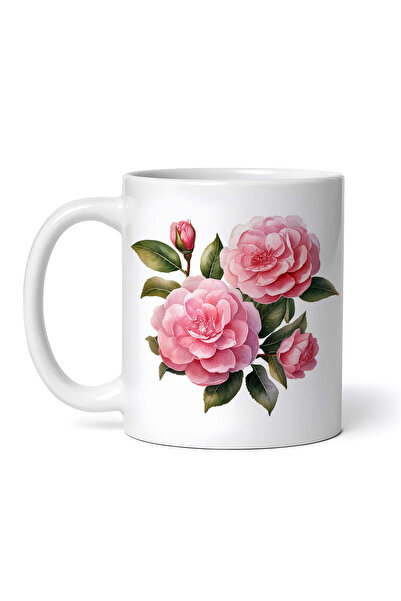 OEM Cană albă personalizată, Blums Roses, INOVATIX®. 330ml