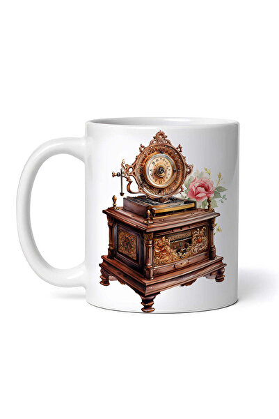 OEM Cană albă personalizată, instrument muzical vintage din lemn, INOVATIX®. ...