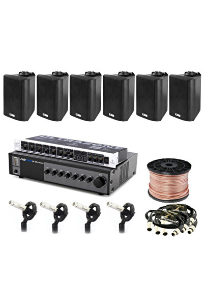 Audiosat Sistem Sonorizare Biserica PRO S4 cu microfoane ambientale, bluetooth, USB