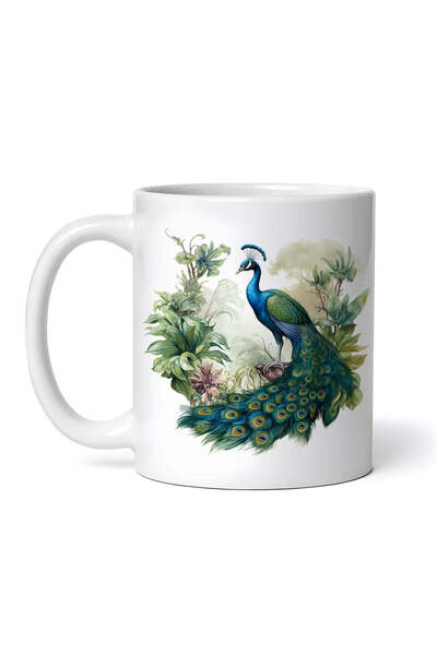 OEM Εξατομικευμένη λευκή κούπα, Missy Peacock, INOVATIX®. 330ml