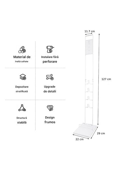 PAA-home Floor stand, PAA-home® compatible with Dyson models V6 V8 V10 V11 V12 V15 and Gen5, white