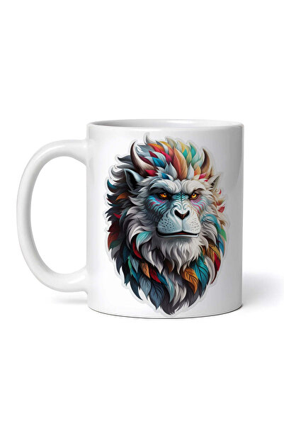 OEM Εξατομικευμένη λευκή κούπα, μυθολογικός χαρακτήρας Yeti, INOVATIX®. 330ml