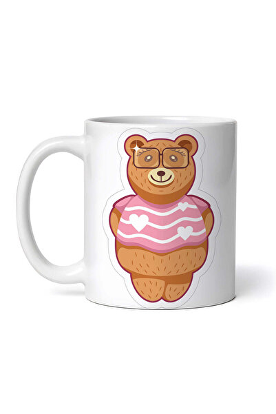 OEM Cană albă personalizată, Ursuleț de turtă dulce, INOVATIX®. 330ml