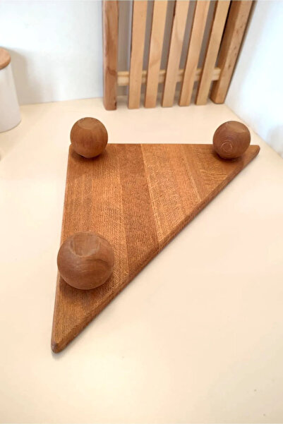 SAMMWOOD Wooden Triangle Corner Organizer, Presentation, Corner Decoration