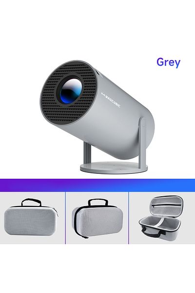 Choice3 جهاز عرض Magcubic HY300 Pro 4K بمقبس أوروبي وحقيبة رمادية وأندرويد 11 وواي فاي مزدوج 6 290ANSI Allwinner H713 BT5.0