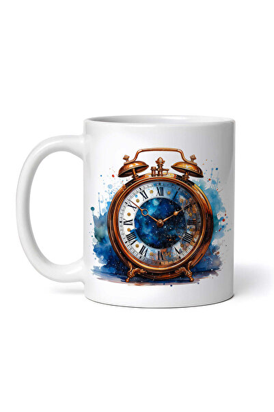 OEM Cană albă personalizată, Invitație de Revelion Ceas Auriu, INOVATIX®. 330ml