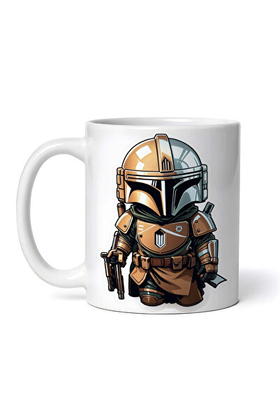 OEM Εξατομικευμένη λευκή κούπα, χαρακτήρας Boba Fett, INOVATIX®. 330ml