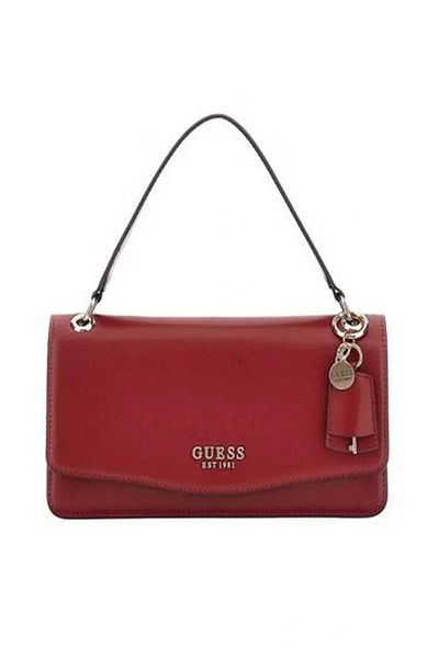 Guess Eco Evaine Top Handle Flap Women's Red Shoulder Bag Hwevg953520-Red