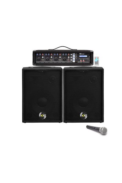 Audiosat Speaker set with 200W amplified mixer, Speech Audio System 1