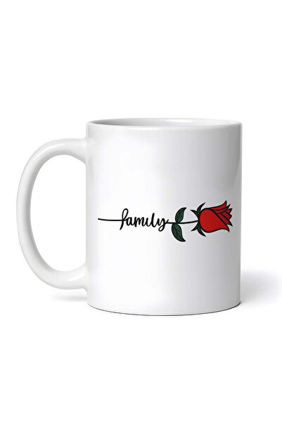 OEM Cană albă personalizată, Family Rose, INOVATIX®. 330ml