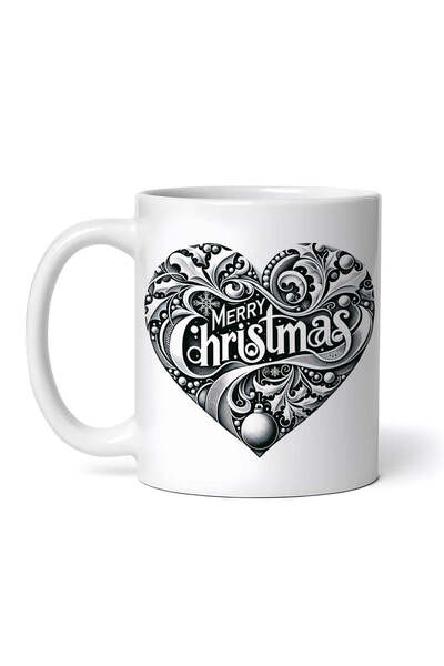 OEM Εξατομικευμένη λευκή κούπα, Heart Marry Christmas Marieta, INOVATIX®. 330ml