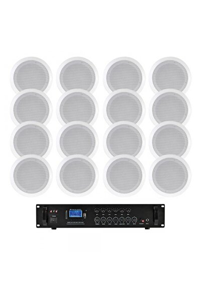 Audiosat Sistem Sonorizare Multizona cu 16 boxe tavan Bluetooth, USB, FM