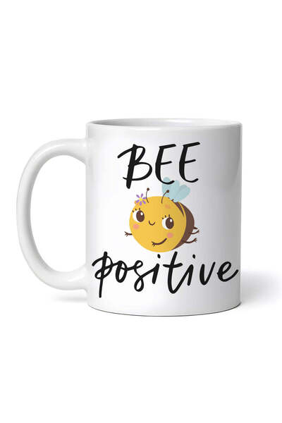 OEM Cană albă personalizată, albină pozitivă, INOVATIX®. 330 ml