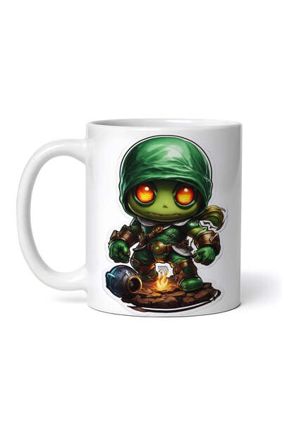 OEM Personalized white mug, Amumu League of Legend character, INOVATIX®. 330ml