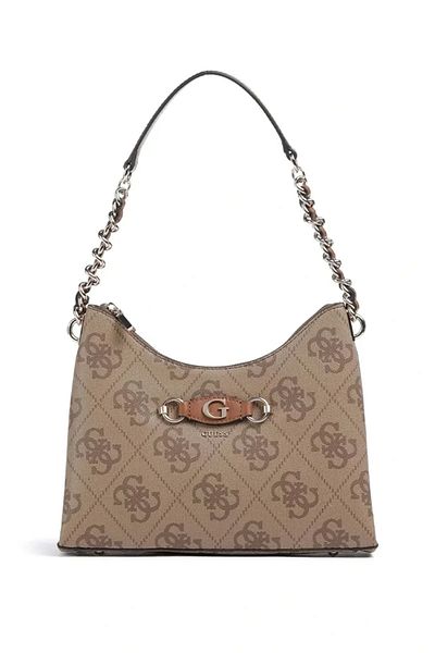 Guess Izzy Top Zip přes rameno Dámská hnědá taška přes rameno Hwos8654010-ltl