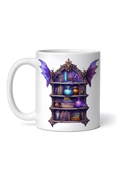 OEM Cană albă personalizată, Magic Library, INOVATIX®. 330ml