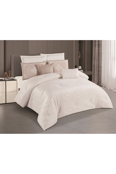 HOURS Horse Navran 8-piece comforter set with a modern and distinctive jacquard pattern, Delia-002