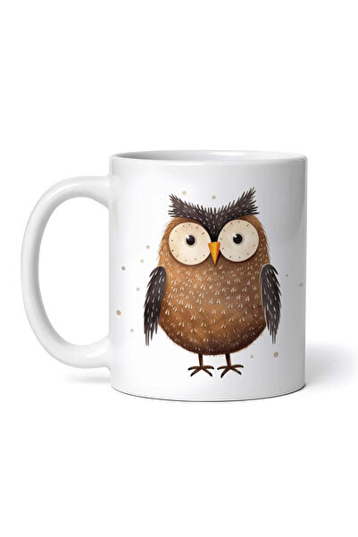 OEM Cană albă personalizată, Bufniță de Crăciun, INOVATIX®. 330ml