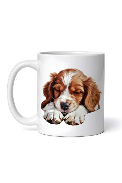 OEM Cană albă personalizată, Setter Irlandez Roșu și Alb, INOVATIX®. 330 ml