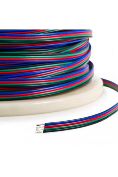 Audiosat 4 Wire Cable, Audiosat, 10 meters, For LED Strip, RGB 5050, 3528
