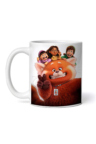 OEM Cană albă personalizată, semnul victoriei Turning Red, INOVATIX®. 330ml