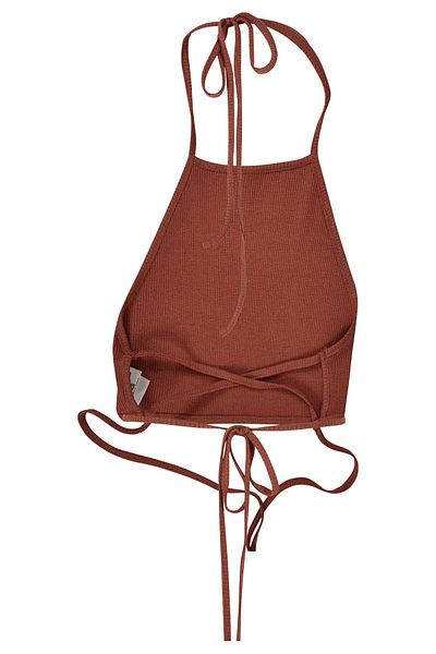 Urban Classics Damen Ladies Rib Trapeze Cropped Top