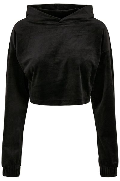Urban Classics Damen Ladies Cropped Velvet Oversized Hoody