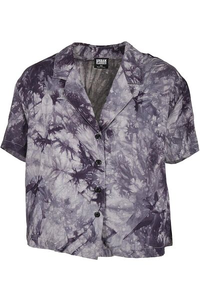 Urban Classics Damen Ladies Viscose Tie Dye Resort Shirt